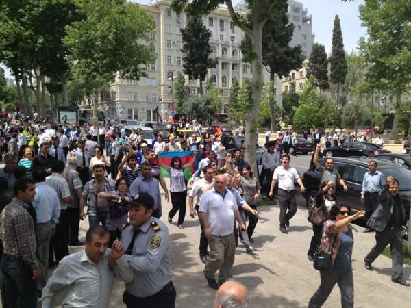 Opposition Protests and Police Violence In Downtown Baku