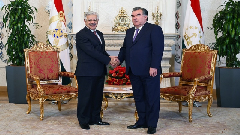 دیدار رییس جمهوری تاجیکستان با وزیر آب و انرژی پاکستان