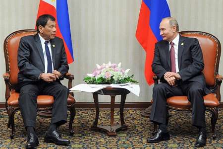 سفر رئیس جمهوری فیلیپین به روسیه برای توسعه همکاری های نظامی