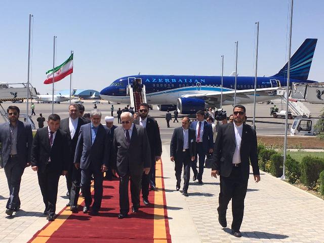حضور اکتای اسداف، رئیس پارلمان جمهوری آذربایجان در مراسم تحلیف دکتر حسن روحانی