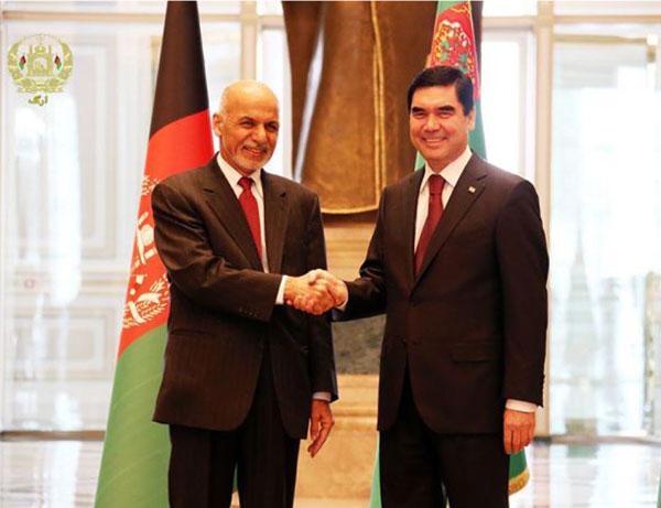 تاکید روسای جمهوری ترکمنستان و افغانستان بر گسترش تعاملات