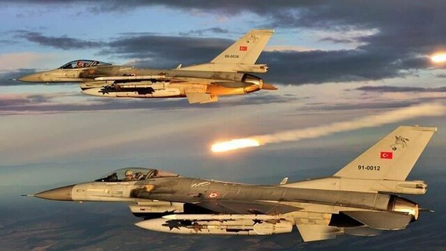 عملیات هوایی ترکیه علیه مقرهای پ‌.ک‌.ک در شمال عراق