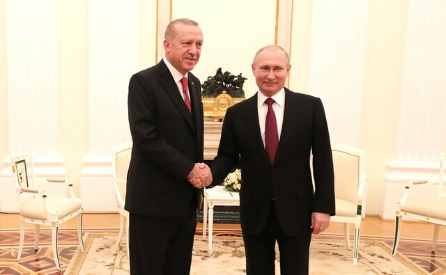 دعوت پوتین از اردوغان برای سفر به روسیه