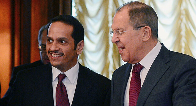 رایزنی وزیران خارجه روسیه و قطر در مورد خاورمیانه