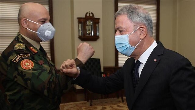 دیدار وزیر دفاع ترکیه با رئیس ستاد کل ارتش لیبی