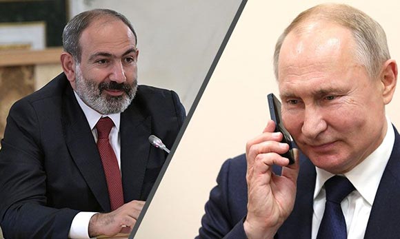 درخواست پاشینیان از پوتین برای تضمین امنیت ارمنستان